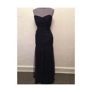 Navy Tulle White by Vera Wang Dress